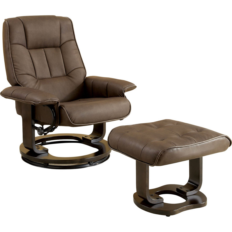 Hokku Designs Manual Swivel Recliner with Ottoman & Reviews Wayfair